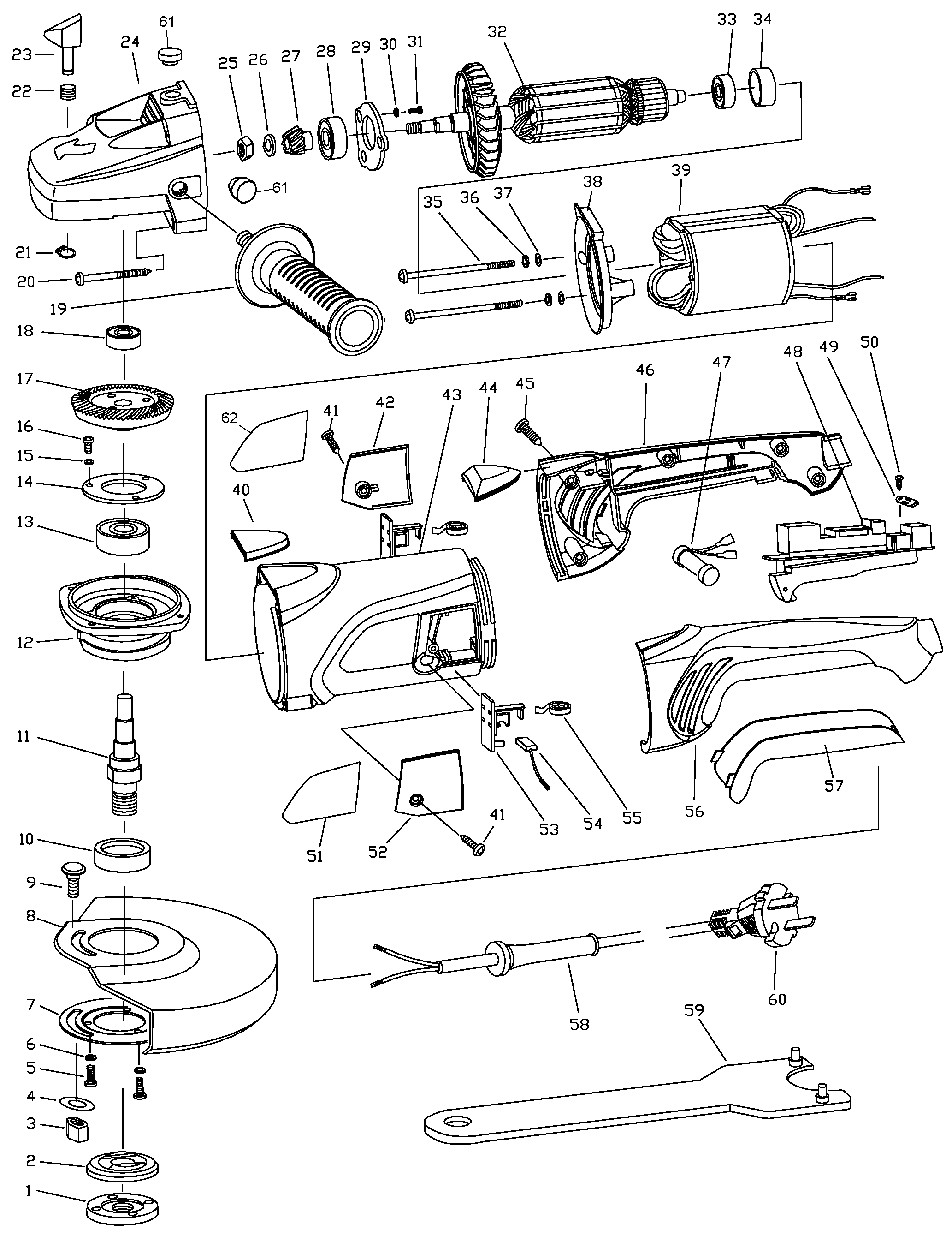 Page A Diagram and Parts List for KG2001-AR 1 Black and Decker Hammer Drill